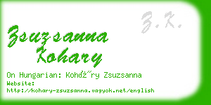 zsuzsanna kohary business card